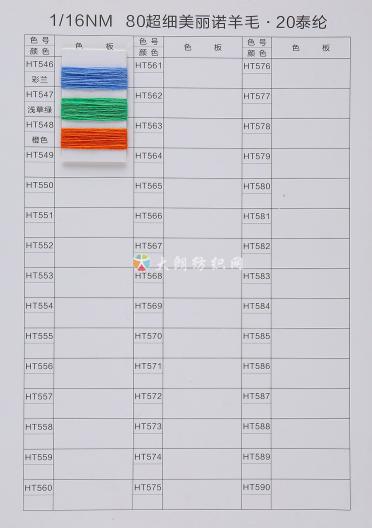 1/16NM泰綸粗紡紗系列