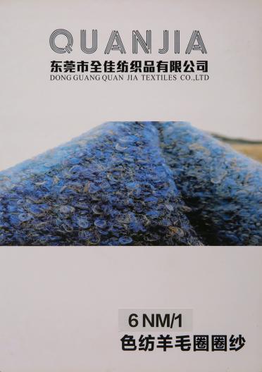 6NM/1 色紡羊毛圈圈紗