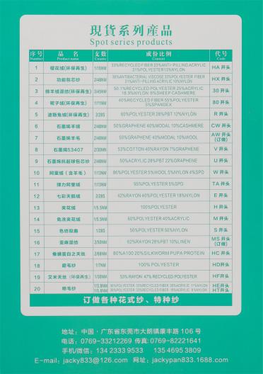 1/3.8NM 噴毛紗（環保再生）