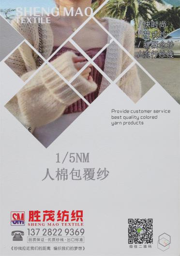 1/5NM 人棉包覆紗