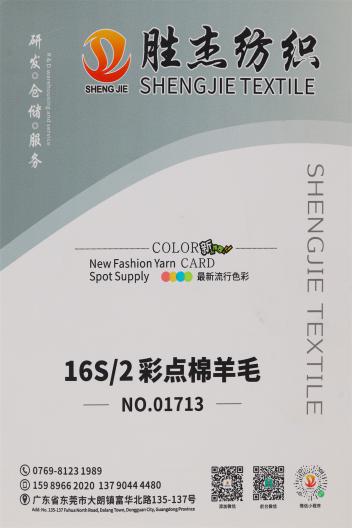 16S/2 彩點棉羊毛