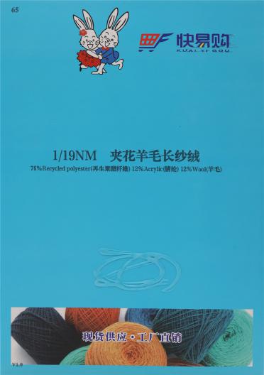 1/19NM 夾花羊毛長(zhǎng)紗絨