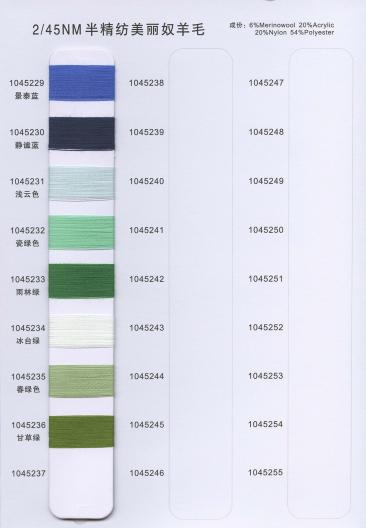 6羊毛 半精紡美麗奴羊毛