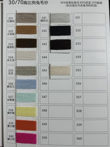高比例兔毛紗