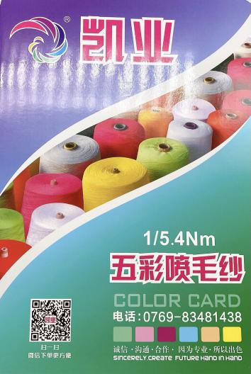 5.4NM/1五彩噴毛紗