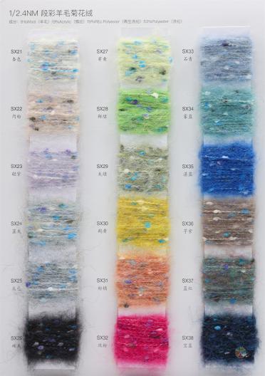 1/2.4NM 段彩羊毛菊花絨