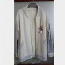 女式休閑針織棒球服外套
