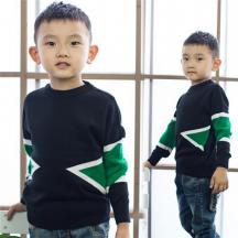 童裝男童純棉圓領套頭毛衫