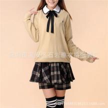長袖圓領套頭JK制服毛衣